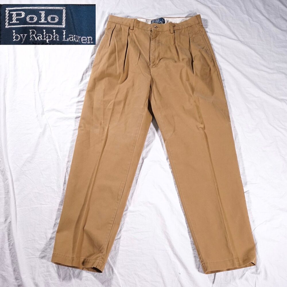 Polo Ralph Lauren Andrew Chino Pants Brown Caramel Khaki Mens 36x32